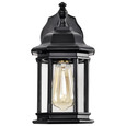 NUVO Lighting 60-6119 Hopkins Outdoor Collection 12in Small Wall Light, Matte Black Finish with Clear Glass