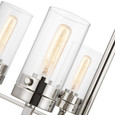 NUVO Lighting NUV-60-7635 Intersection - 5 Light - Chandelier - Polished Nickel with Clear Glass