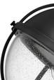 NUVO Lighting 60-7675 Lincoln, 1-Light Large Pendant, Medium Base, 60W, Matte Black Finish, Clear Seeded Glass