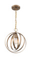 NUVO Lighting 60-7056 Pendleton, 1-Light, Pendant Fixture, Burnished Brass Finish