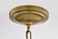 NUVO Lighting 60-7863 Valdora 1-Light Pendant, 14in, Natural Brass Finish, White Opal Glass