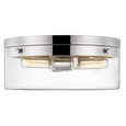 NUVO Lighting 60-7636 Intersection, Small Flush Mount Fixture, Polished Nickel with Clear Glass