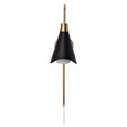 NUVO Lighting 60-7467 Tango, 1-Light, Wall Sconce, Matte Black with Burnished Brass