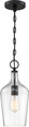 NUVO Lighting 60-6749 Hartley, 1-Light, Pendant Fixture, Matte Black Finish with Clear Glass
