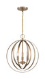 NUVO Lighting 60-7057 Pendleton, 3 Light, Pendant Fixture, Burnished Brass Finish
