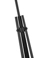 NUVO Lighting 60-7678 Flynn, 3 Light Pendant, Medium Base, 60W, Black Finish, White Textile Shade