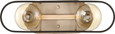 NUVO Lighting 60-6652 Chassis, 2 Light, Vanity, Copper Brushed Brass Finish with Matte Black Frame