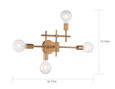 NUVO Lighting 60-6871 Delphi, 4-Light, Vanity, Aged Gold Finish