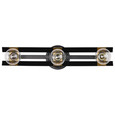 NUVO Lighting 60-7865 Marsden 3 Light Vanity, Matte Black and Natural Brass Finish