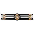 NUVO Lighting 60-7865 Marsden 3 Light Vanity, Matte Black and Natural Brass Finish