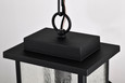 NUVO Lighting 60-7377 Sullivan Collection Outdoor 16in Hanging Light, Matte Black Finish with Clear Seeded Glass