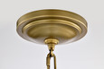 NUVO Lighting 60-7918 Lafayette 3 Light Pendant, 18in, Gray Finish with Natural Brass Accents and White Opal Glass
