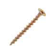 Metallics GDS25B 6 x 15/8 in. Flat Head Phillips Deck Screws - Steel Yellow Zinc - Coarse Threads - 5000qty