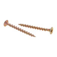 Metallics GDS55B 8 x 3 in. Flat Head Phillips Deck Screws - Steel Yellow Zinc - Coarse Threads - 5000qty