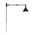 NUVO Lighting 60-7363 Delancey Swing Arm Lamp, Matte Black with Switch