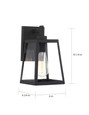NUVO Lighting 60-6581 Halifax, 1-Light, Small Lantern, Matte Black Finish with Clear Glass