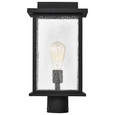 NUVO Lighting 60-7378 Sullivan Collection Outdoor 17in Post Light Pole Lantern, Matte Black Finish with Clear Seeded Glass
