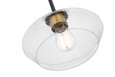 NUVO Lighting 60-7682 Starlight, 1-Light Mini Pendant, Medium Base, 60W, Matte Black Finish: Clear Seeded Glass