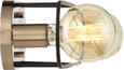 NUVO Lighting 60-6654 Chassis, 4-Light, Vanity, Copper Brushed Brass Finish with Matte Black Frame
