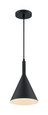 NUVO Lighting 60-7127 Lightcap, 1-Light, Small Pendant Fixture, Matte Black Finish