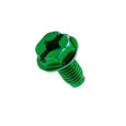 Metallics GSH21 Ground Screw 10-32 X 3/8 Qd DogPt Green Steel Zinc (Box 100)