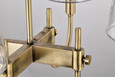 NUVO Lighting NUV-60-7885 Brookside 4 Light Chandelier - Vintage Brass Finish - Clear Glass