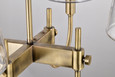 NUVO Lighting 60-7885 Brookside 4-Light Chandelier, Vintage Brass Finish, Clear Glass