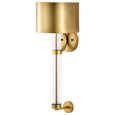 NUVO Lighting 60-7757 Teagon 1-Light Wall Sconce, Natural Brass Finish, Metal Shade