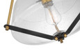 NUVO Lighting 60-7683 Starlight, 1-Light Semi Flush Mount, Medium Base, 60W, Matte Black Finish, Clear Seeded Glass