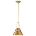 NUVO Lighting 60-7777 Adina 1-Light Small Pendant, Natural Brass Finish