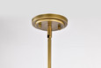 NUVO Lighting 60-7777 Adina 1-Light Small Pendant, Natural Brass Finish