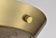 NUVO Lighting 60-7807 Boliver 3 Light Flush Mount, Vintage Brass Finish, Clear Seeded Glass