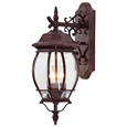 NUVO Lighting 60-892 Central Park, 3 Light, 22in, Wall Lantern with Clear Beveled Glass
