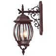 NUVO Lighting 60-892 Central Park, 3 Light, 22in, Wall Lantern with Clear Beveled Glass