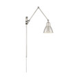 NUVO Lighting 60-7365 Fulton Swing Arm Lamp, Polished Nickel with Switch