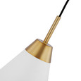 NUVO Lighting 60-7471 Tango, 1-Light, Small Pendant, Matte White with Burnished Brass