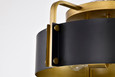 NUVO Lighting 60-7841 Altos 4-Light Semi Flush, Matte Black and Natural Brass Finish
