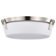 NUVO Lighting 60-7760 Rowen 3 Light Flush Mount, Brushed Nickel Finish, Etched White Glass