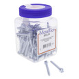 Metallics JDS174 12 x 2 in. 5/16 Indented Hex Head Slotted Sharp Point Tapping Screws - Steel Zinc - 100qty