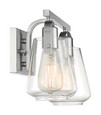 NUVO Lighting 60-7112 Skybridge, 2 Light, Vanity Fixture, Brushed Nickel Finish with Clear Glass