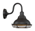 NUVO Lighting 60-7011 Newbridge, 1-Light, Small Outdoor Wall Sconce Fixture, Dark Bronze Finish with Gold Accents