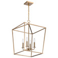 NUVO Lighting 60-7931 Emma 4-Light Small Pendant, Burnished Brass Finish