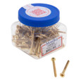 Metallics JFWPB22 8 x 2 in. Flat Head Phillips Wood Screws - Brass - 100qty