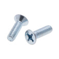Metallics JFMP81 6-32 x 3/4 in. Flat Head Phillips Machine Screws - Steel Zinc - 100qty