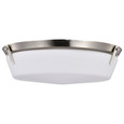 NUVO Lighting 60-7761 Rowen 4-Light Flush Mount, Brushed Nickel Finish, Etched White Glass
