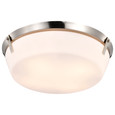 NUVO Lighting 60-7761 Rowen 4-Light Flush Mount, Brushed Nickel Finish, Etched White Glass