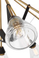 NUVO Lighting NUV-60-7685 Starlight - 5 Light Chandelier - Medium Base - 60 Watt - Matte Black Finish - Clear Seeded Glass