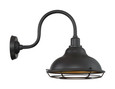 NUVO Lighting 60-7012 Newbridge, 1-Light, Large Outdoor Wall Sconce Fixture, Dark Bronze Finish with Gold Accents