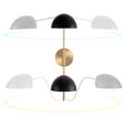 NUVO Lighting 60-7393 Trilby, 2 Light, Wall Sconce, Matte Black with Burnished Brass