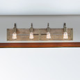 NUVO Lighting 60-6430 Winchester, 4-Light, Vanity, Bronze/Aged Wood Finish